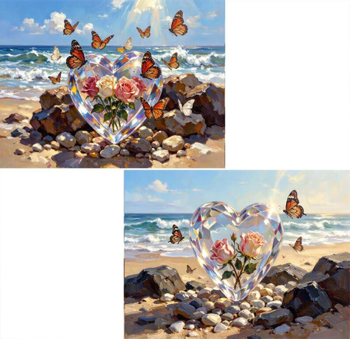 Motyl "zrób to sam" obraz diamentowy obraz 2 sztuki 95 x 70 cm L-1844