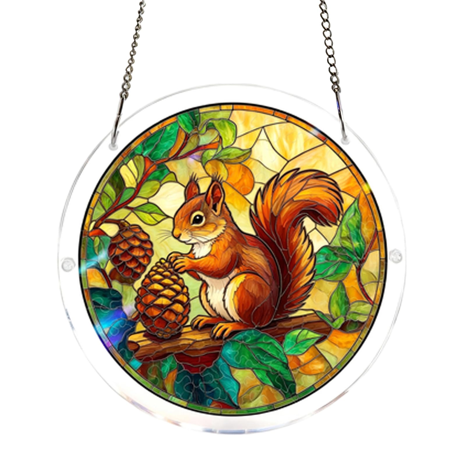 83Piece Acrylic Puzzles Suncatcher for Adult, 7.4inch Acrylic Suncatcher Wall Hanging, Stained Glass Acrylic Puzzle for Adult, Gifts for Mother (E)