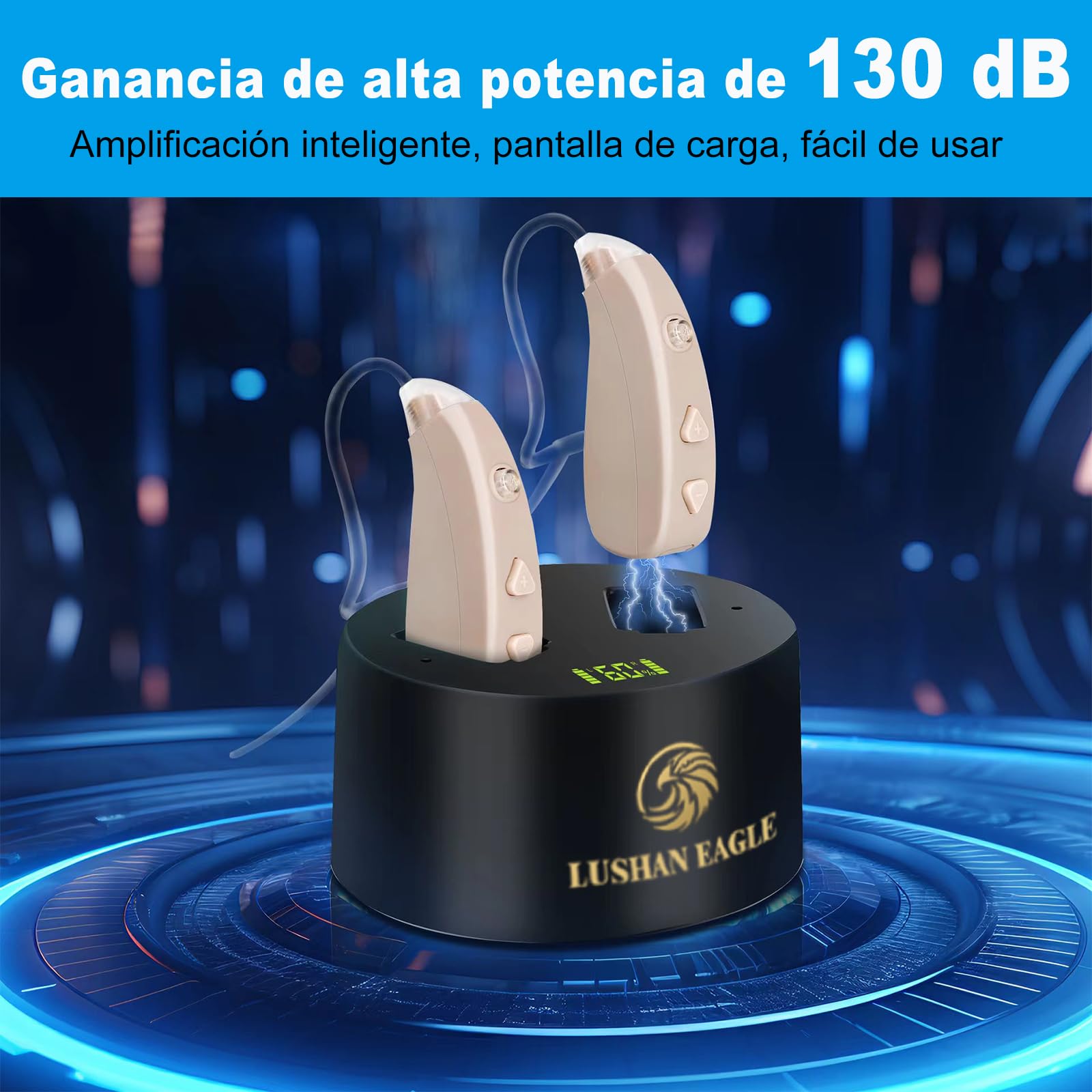 LUSHAN EAGLE Amplificador Chip digital auriculares equipo auditivo amplificados cobrable(extensión de cable)