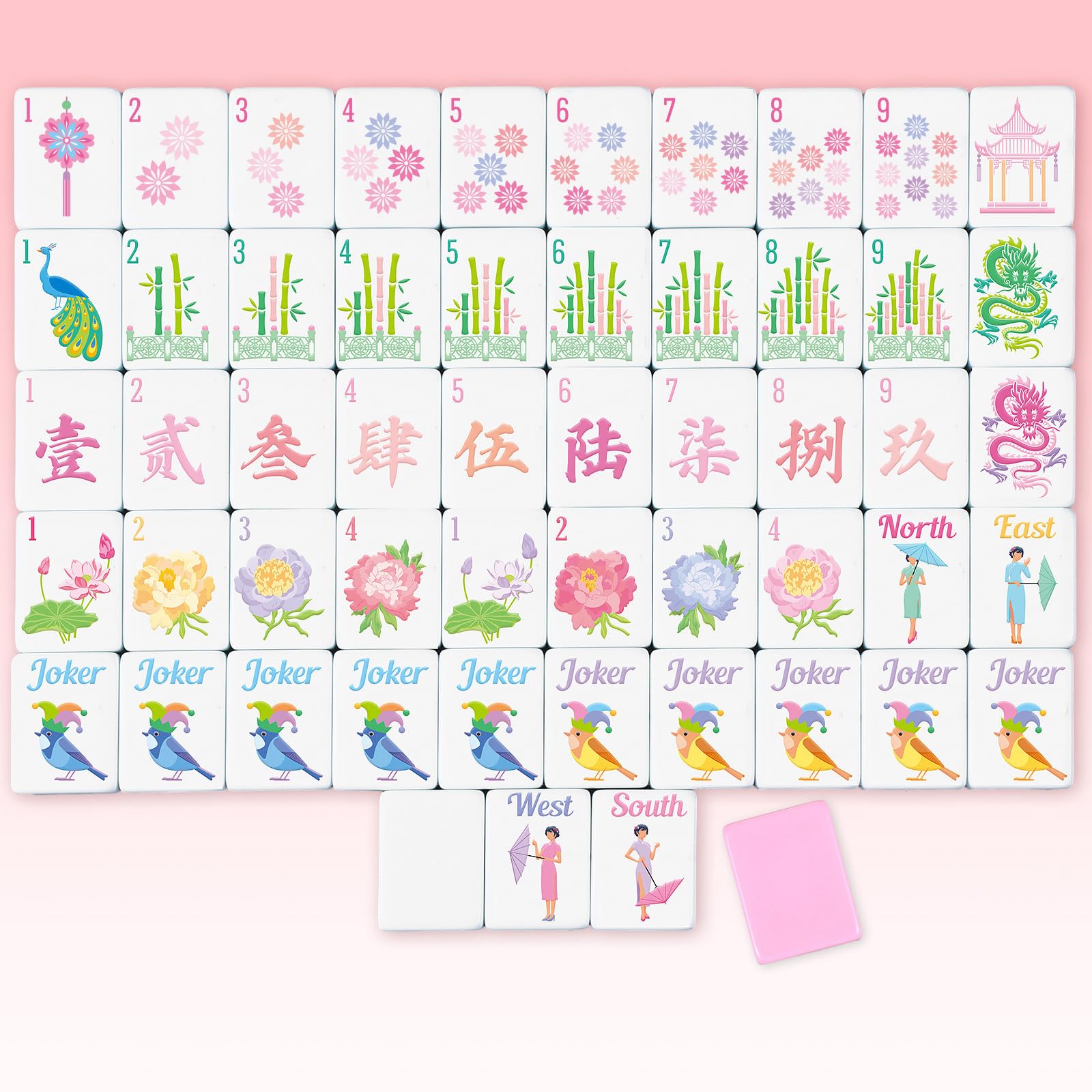 Photo 1 of Arrowbash American Mahjong Tiles Set (Pink)