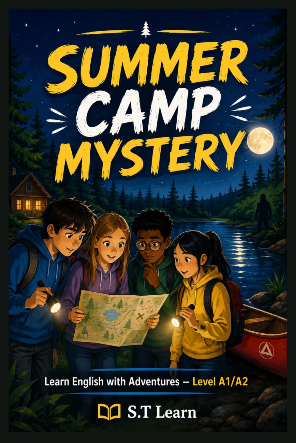 Summer Camp Mystery: Learn English with Adventures – Level A1/A2 (Easy English Adventure Readers for Teens series)