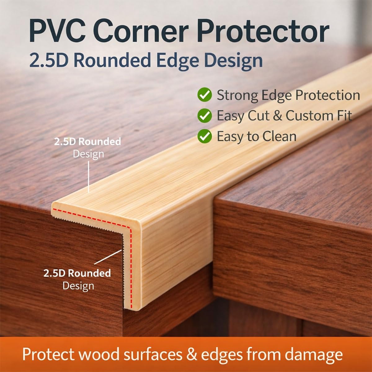 Cantonera Protector de Esquinas Pared Autoadhesivo, Perfil Angular de PVC para Protección de Bordes y Muebles, Tira Anticolisión Infantil para Esquinas Vivas y Escaleras(Cement Gray,400cm)