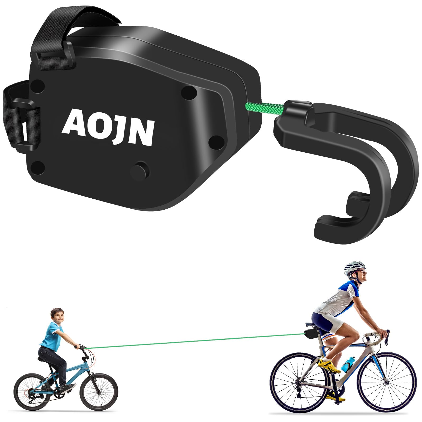 Kinder Fahrrad Abschleppseil, Abschleppseil Fahrrad, 2.5M, für Alle Fahrradstangen, Fahrrad Seilzug Zugseil, Zuglast bis 120 kg, MTB & Pannenhilfe,Follow me