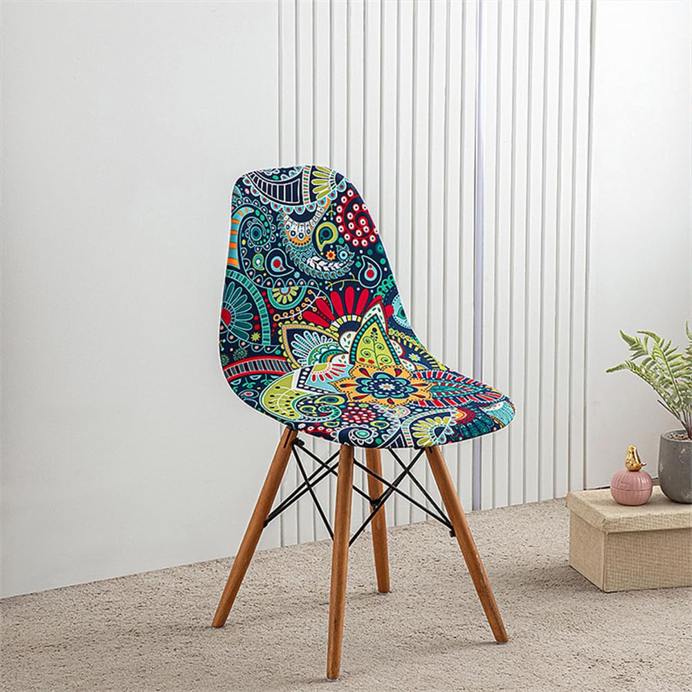 Housses de Chaise Salle à Manger Scandinave Housse de Chaise Extensibles Housses de Chaise de Forme incurvée Scandinave Lot de 4 Paisley