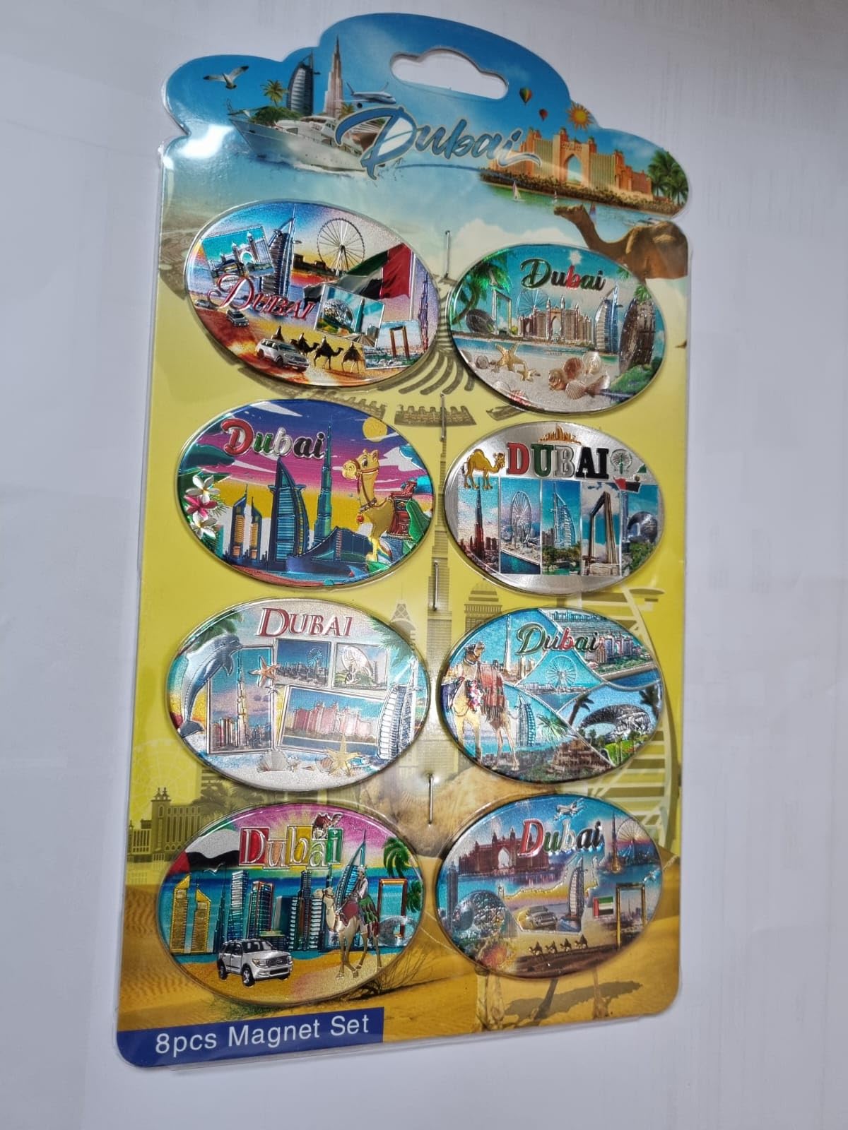 UAE, Dubai, Souvenir Refrigerator Fridge Magnets, Pack of 8