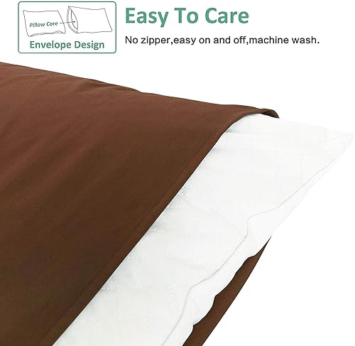 Miniatura 3 de NTBAY Juego de 4 fundas de almohada 100 % microfibra cepillada, queen, 1800, súper suaves y acogedoras, resistentes a las arrugas, decoloración y