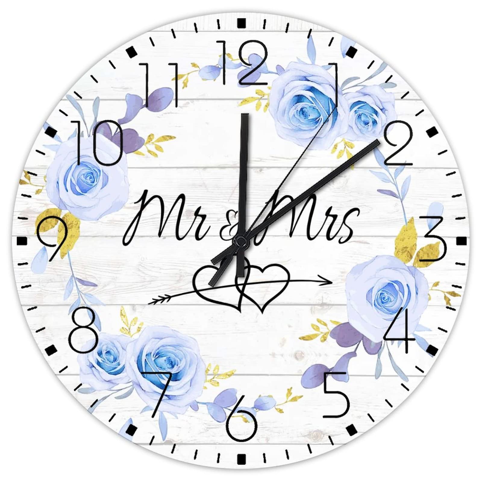 Horloge murale vintage avec couronne de verdure pour déco de restaurant