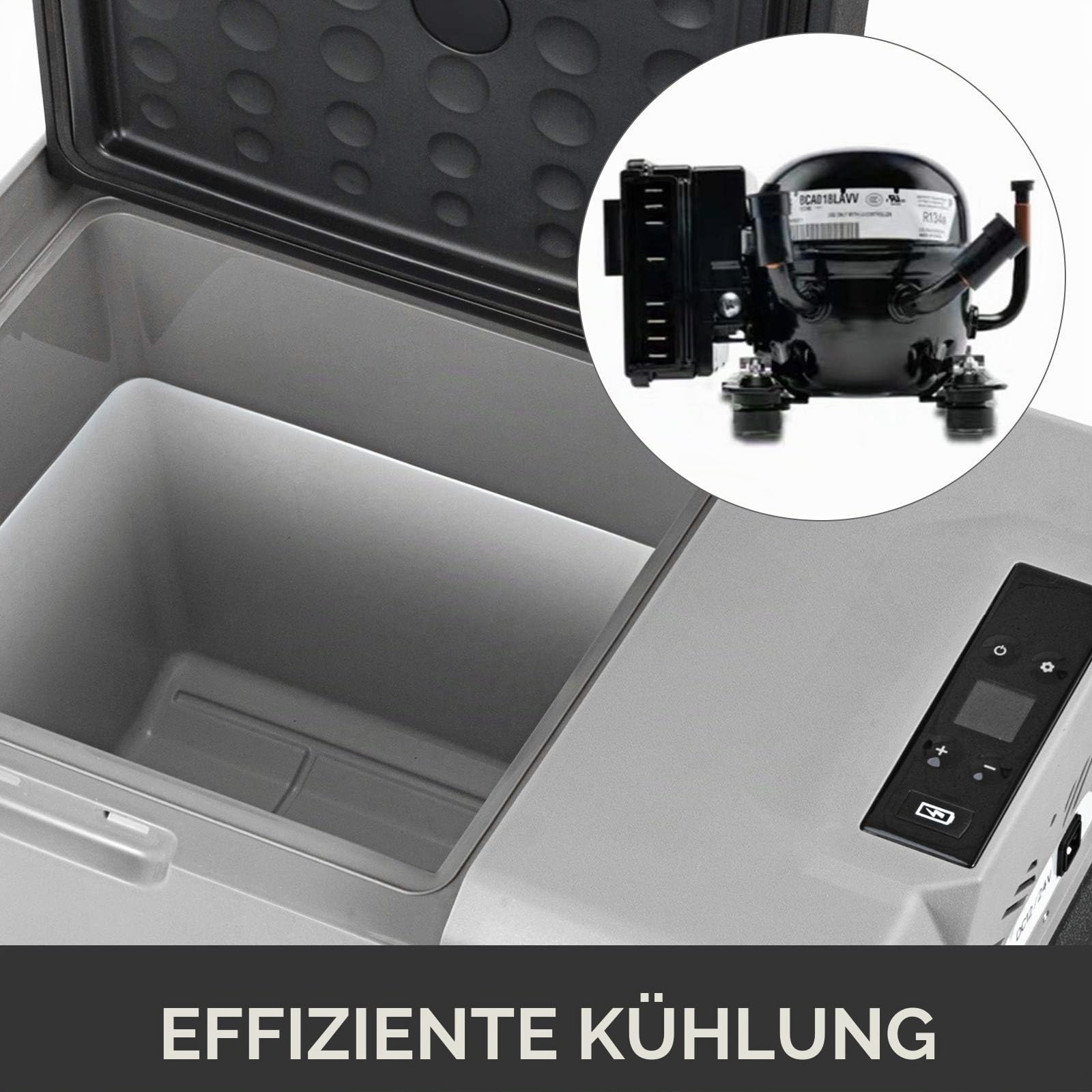 VEVOR Thermoelektrische Kühlbox, tragbar, 30/40/50 l, Reisekühlschrank, für Auto, Mini-Kühlschrank, für Getränke mit LCD (30 l)