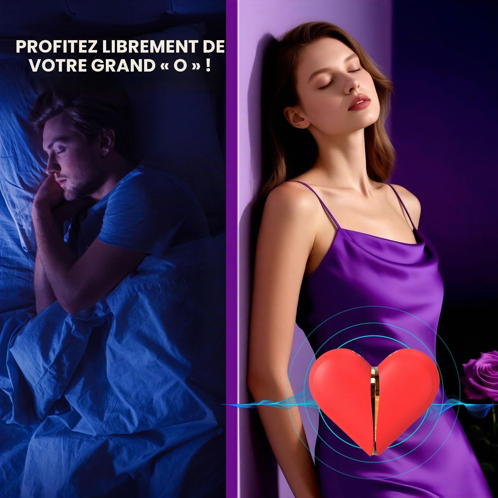 Jouets sexuels vibrants pour femmes - Zungenvibrateur avec Nippelsauger 3 en 1 - Vibrateur Clitoridien & G-Spot, Apparence Discrète, Plusieurs Vitesses de Vibration (rouge)