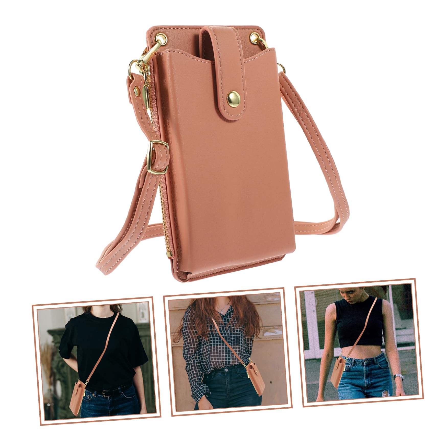LIFKOME borsa per cellulare sacchetti di stoccaggio tracolla woman piccolo portafoglio nero da donna borsa da donna del telefono per le donne del portafoglio del telefono