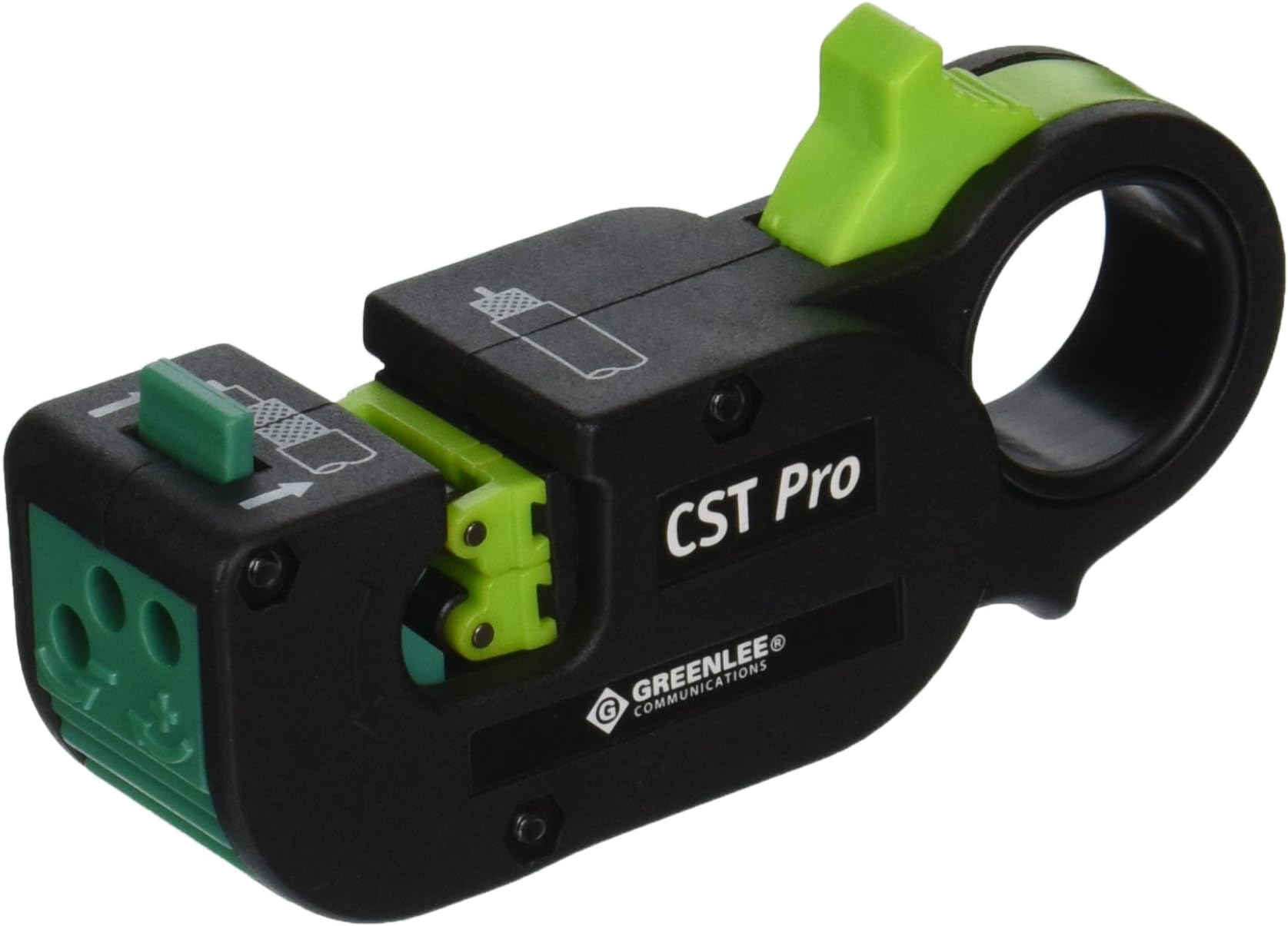 Greenlee1280 CST Pro Coax Stripper 3 Level, Green Cassette .279/.201