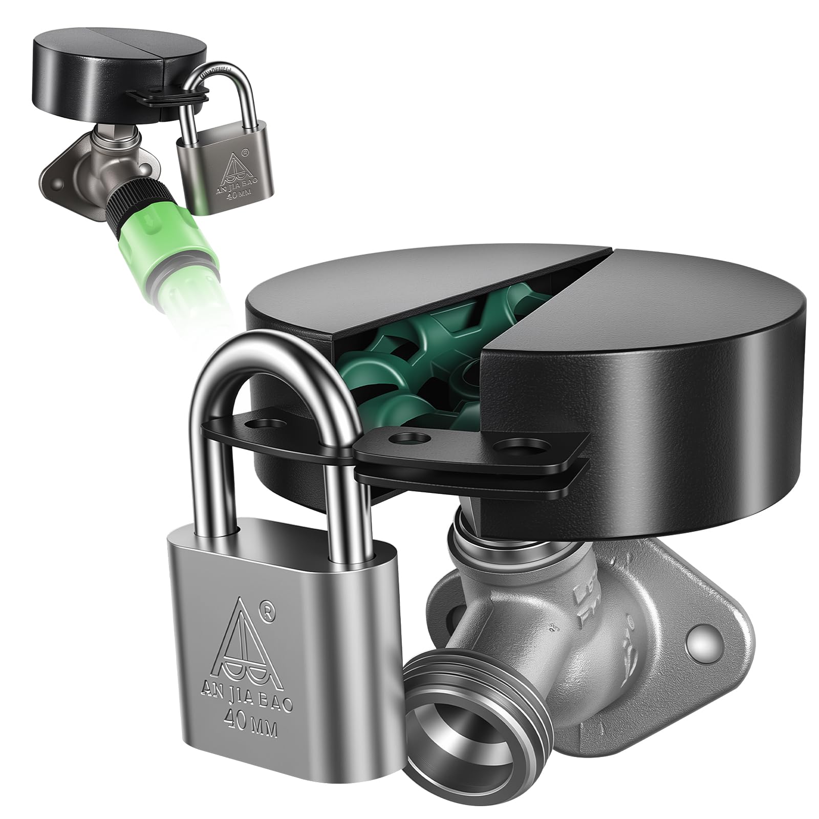 Verrou de robinet d'eau en métal avec cadenas pour une protection anti-gaspillage
