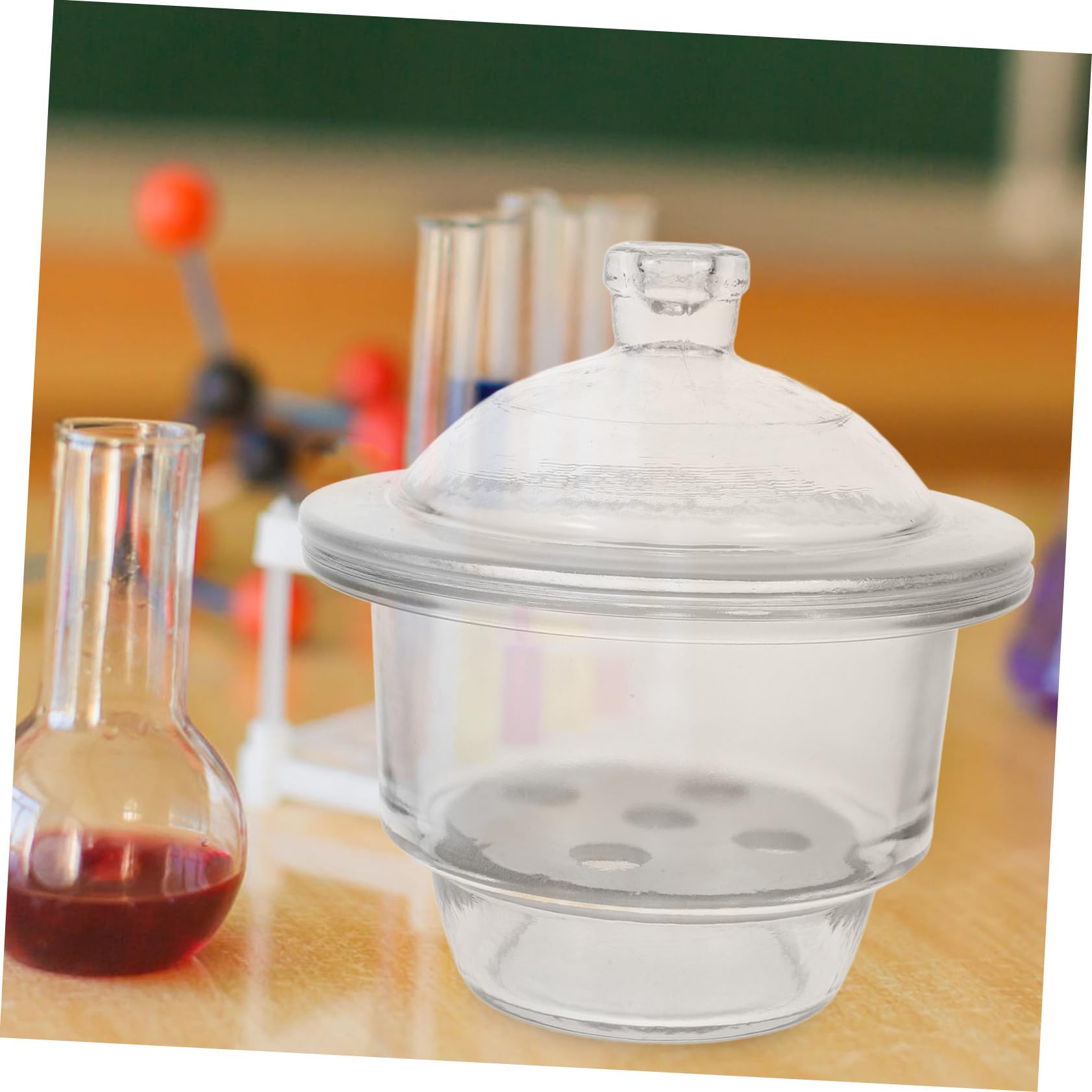 Desecador de Laboratorio de Vidrio de 150mm para Secado | Alta Transparencia, Fácil de Llevar, Uso en Presentación y Experimento Científico