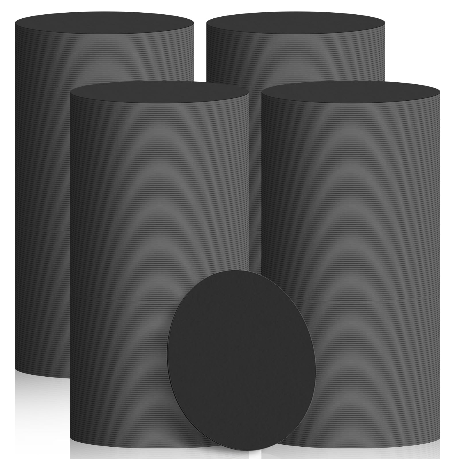 TaoBary 800 Pcs Round Cardboard Coasters Bulk, 4 Inch 1mm Thick,Black