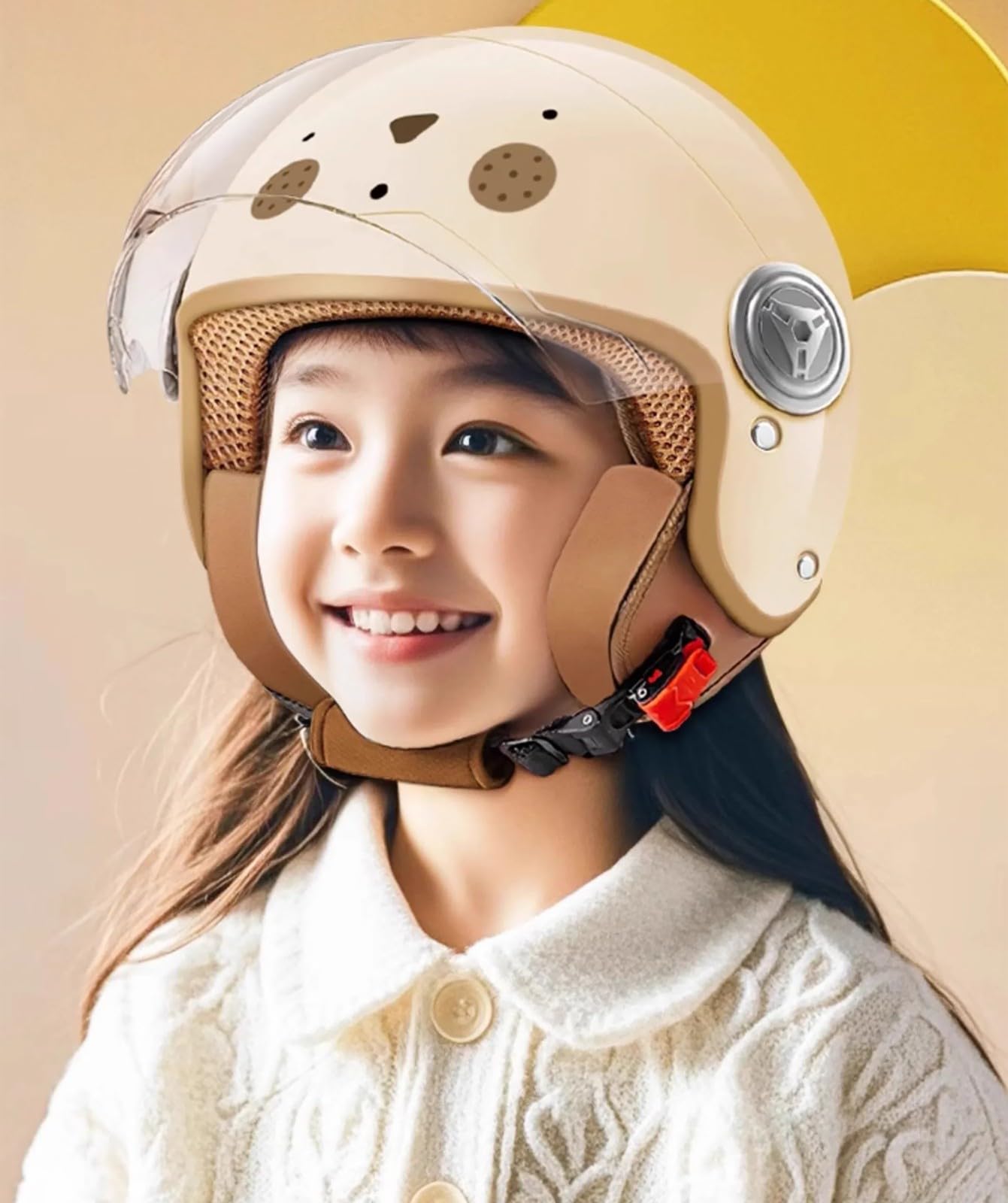 Bonito Casco De Dibujos Animados Para Niños, Medio Casco Para Niños Y Niñas, Cascos Para Bicicleta, Patineta, Scooter, Estándar DOT/ECE A,48~54cm