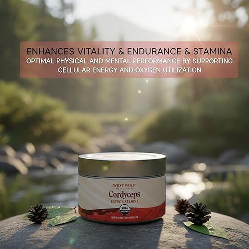 Miniatura 2 de Cordyceps Cápsulas de alta potencia 30% beta-glucanos  120 cápsulas veganas  60 porciones  Apoya la vitalidad y resistencia  Certificado orgánico