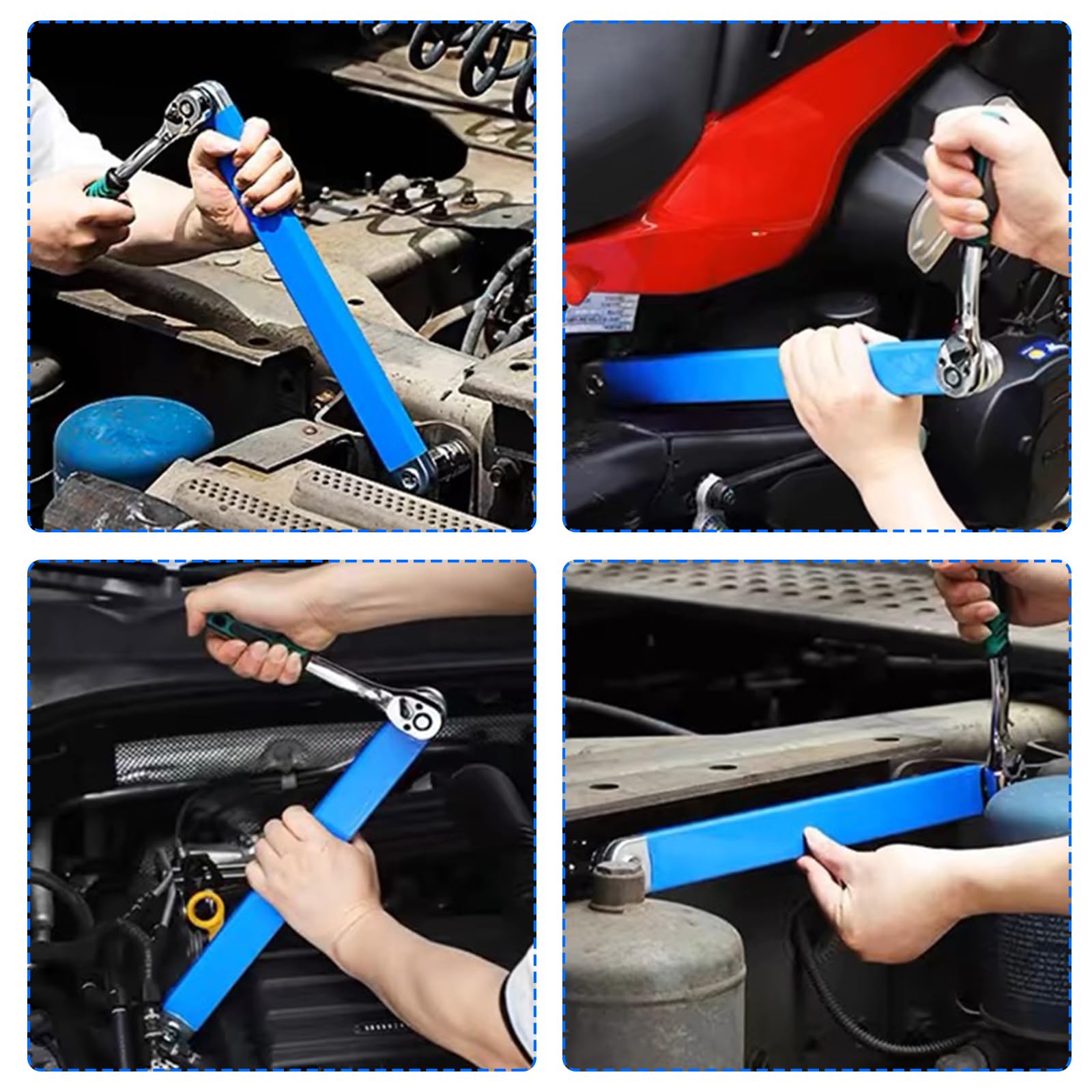 Clé D'extension Décalée, Offset Extension Wrench avec Adaptateur D'entraînement, Barre D'outils D'extension De Clé Bar De L'outil D'extension De La Clé Spanner Extender Tool , Artisans De Garage