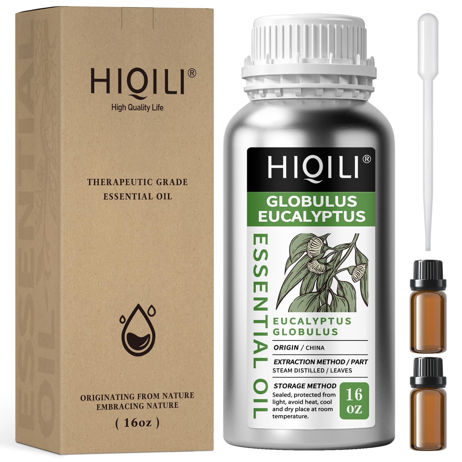 HIQILI Eucalyptus Essential Oil for Spray, Diffuser &amp; Skin