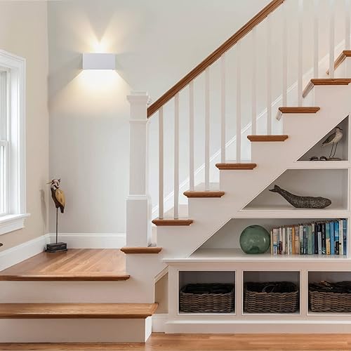 Miniatura 4 de Kawell Lámpara de pared moderna de 12 W, lámpara de pared LED de ángulo de haz ajustable, lámpara de pared de aluminio para interiores y exteriores,