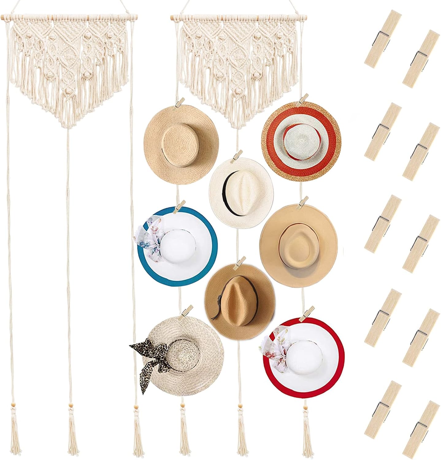Amazon.com: Anrkets Hat Organizer | Hat Wall Hanging | Hat Hanger for ...