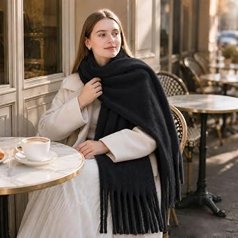 Winter Warm Scarf Long Pashmina Extra Shawls Wraps Scarves for Women Solid