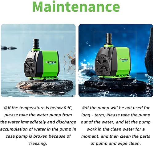 Miniatura 8 de FREESEA Bomba de agua sumergible de fuente Bomba de acuario ajustable de 10 vatios y 160 GPH con luz LED Tubo de 3.3 pies para estanque al aire