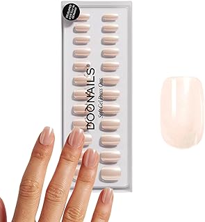 DOONAILS Soft Gel Press On Nails 30er Set Prosecco Square Form Chrome Rosa Nägel zum Aufkleben Full Cover in Salonqualität Fake nails soft gel Medium Natürliches & angenehmes Tragegefühl