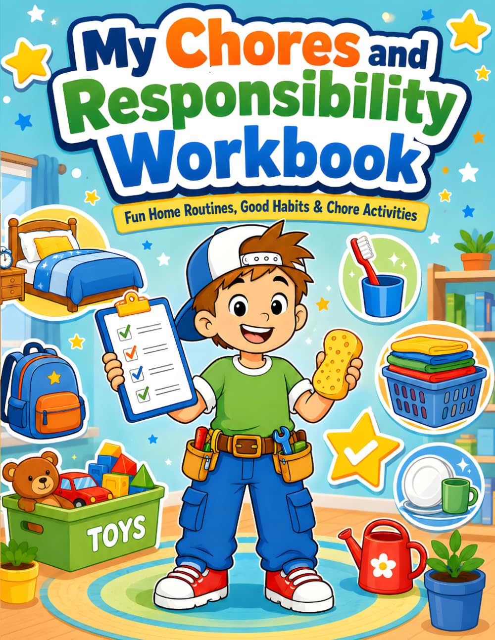 My Chores and Responsibility Workbook: Chore Charts, Home Routines, Cleaning Activities, and Good Habit Practice for Kids Ages 6–8