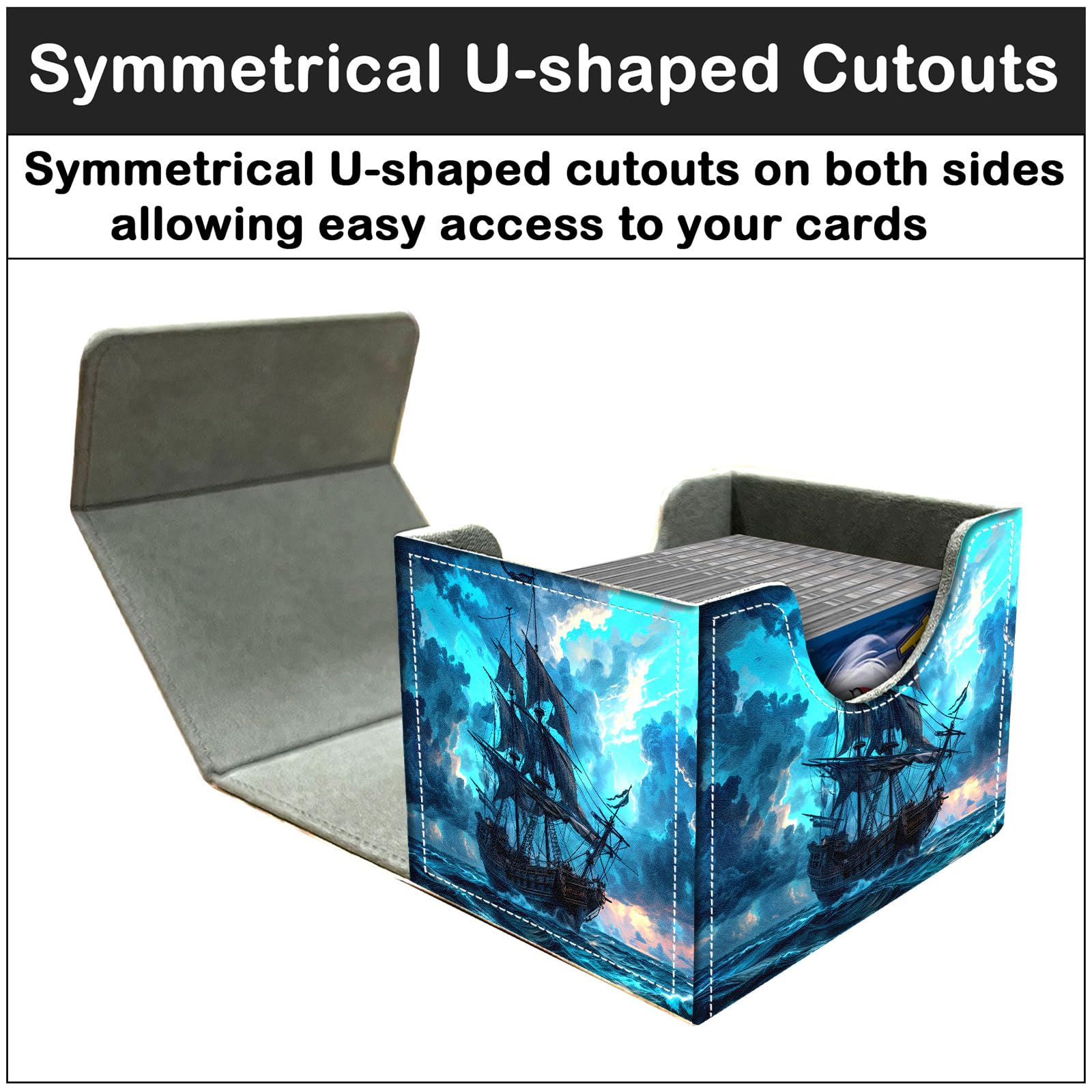 Amazon.com: CAPAUNVDA Card Deck Box for MTG Trading Cards with Magnetic  Closure,Premium Card Storage Box Case Cover for TCG CCG Magic Cards,Blue  Pirate Ship : Toys & Games