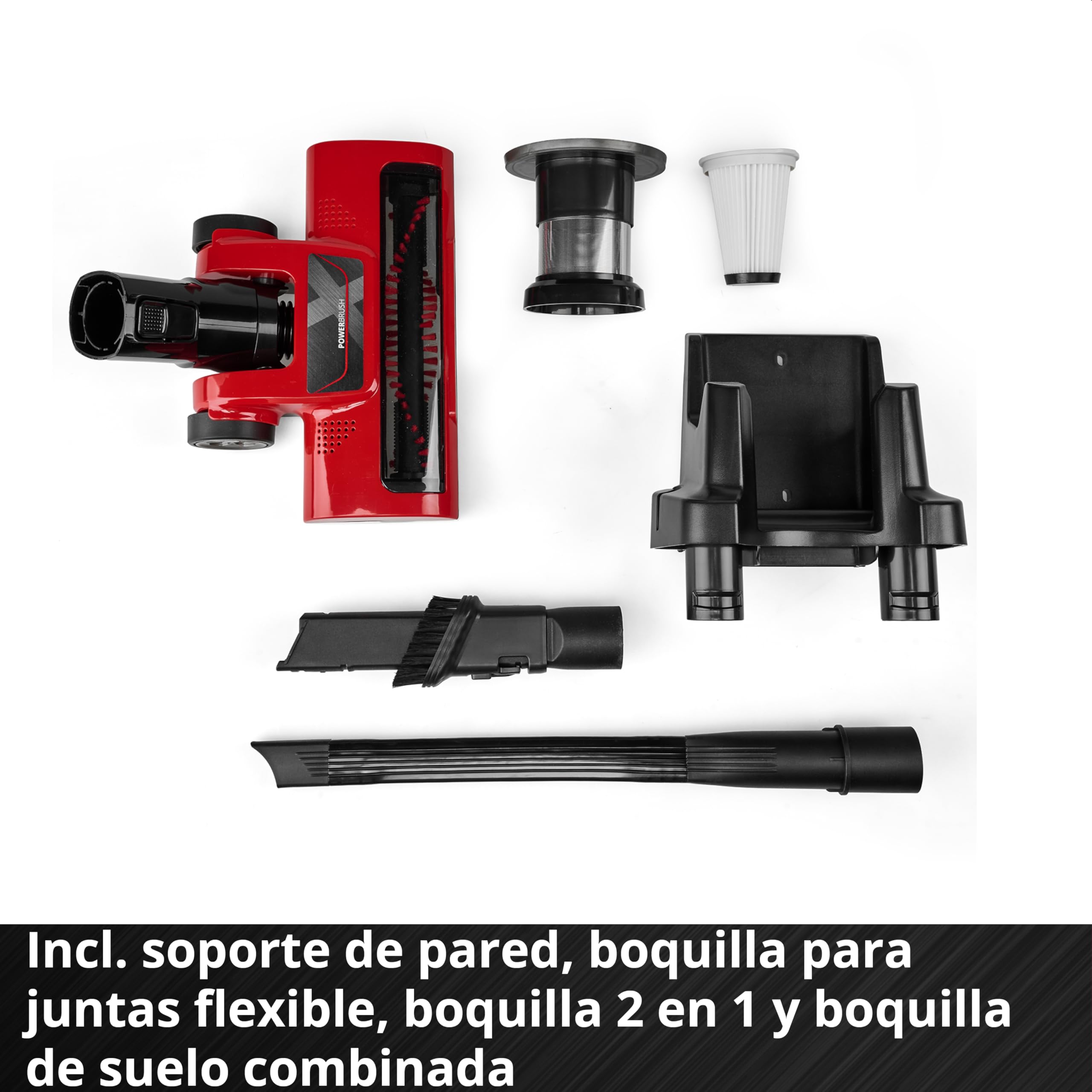 Einhell Aspirador de Mango con batería TE-SV 18 Li-FLX-Solo | PXC | 18 V | sin bolsa | ciclónico | 2 modos aspiración | tubo articulado | sistema de filtro triple | sin batería