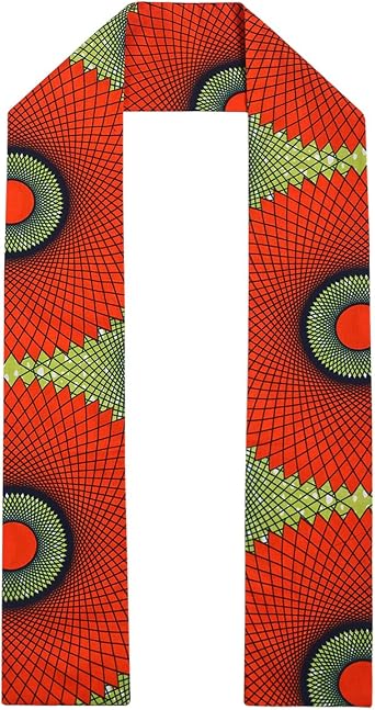 GRACEART African Kente Print Stole Sash Graduation Choir Scarf Shawl