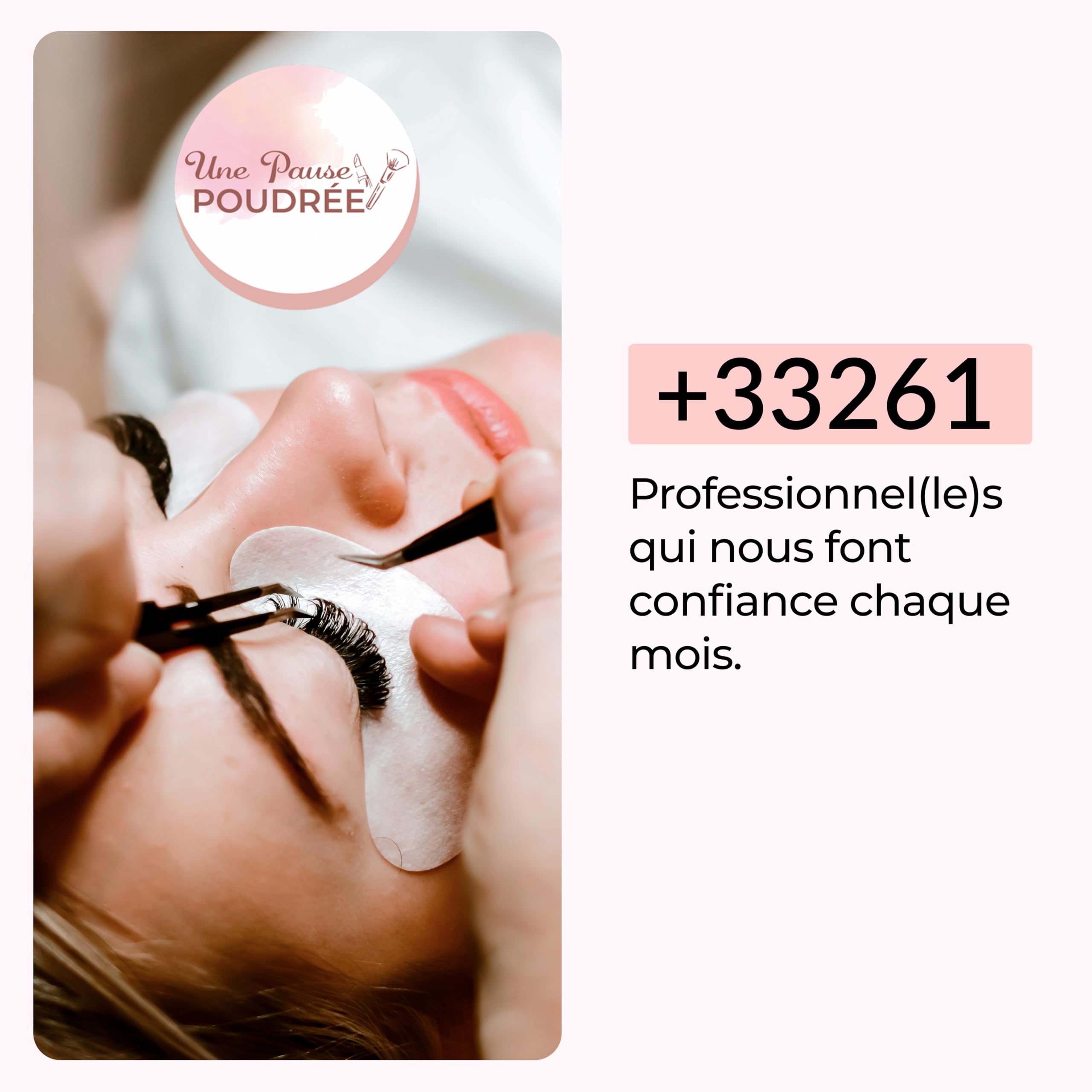 Une Pause Poudrée - N°1 Colle Noir à Extension de Cils pour Débutantes et Professionnels - Colle Faux Cils Séchage Rapide (1 à 2 sec) - Facile à Travailler et Tenue Longue Durée (5ml)