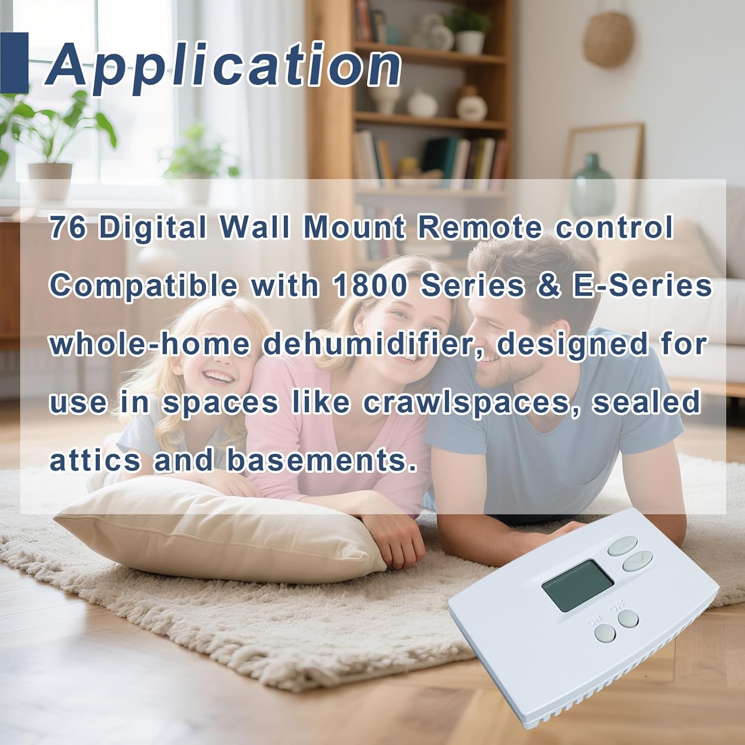 76 Digital Wall-Mount Dehumidifier Control – Compatible with AprilAire 1700/1800/E-Series Whole-Home Dehumidifiers, Direct Replacement for AprilAire 76