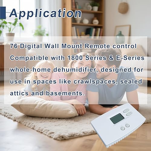 Miniatura 2 de 76 Control digital de deshumidificador de montaje en pared, compatible con deshumidificadores AprilAire 17001800E-Series para todo el hogar,