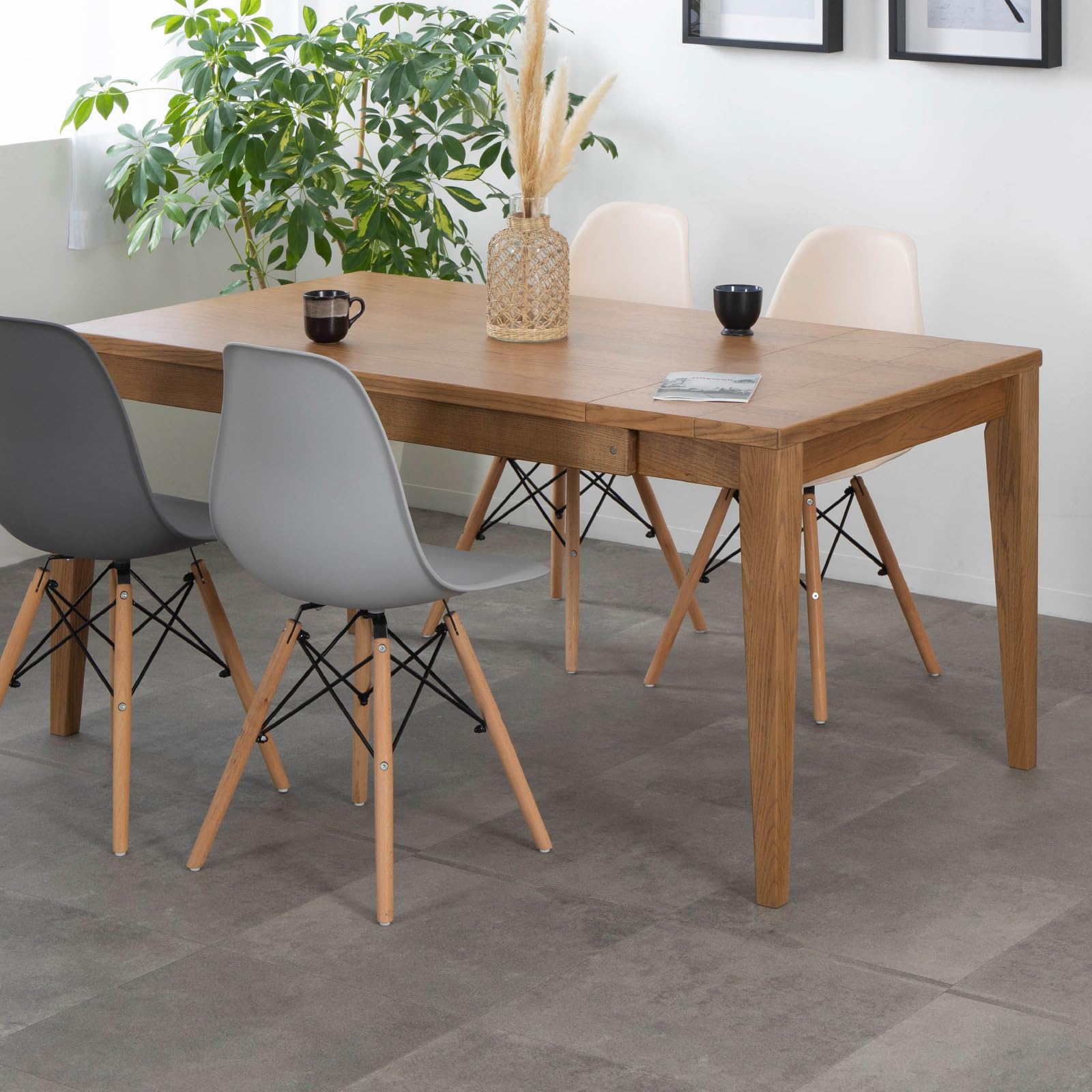 Amazon|tac INTERIOR 伸張ダイニングテーブル 単品 幅130 Amazon|tac INTERIOR 伸張ダイニングテーブル 単品 幅130