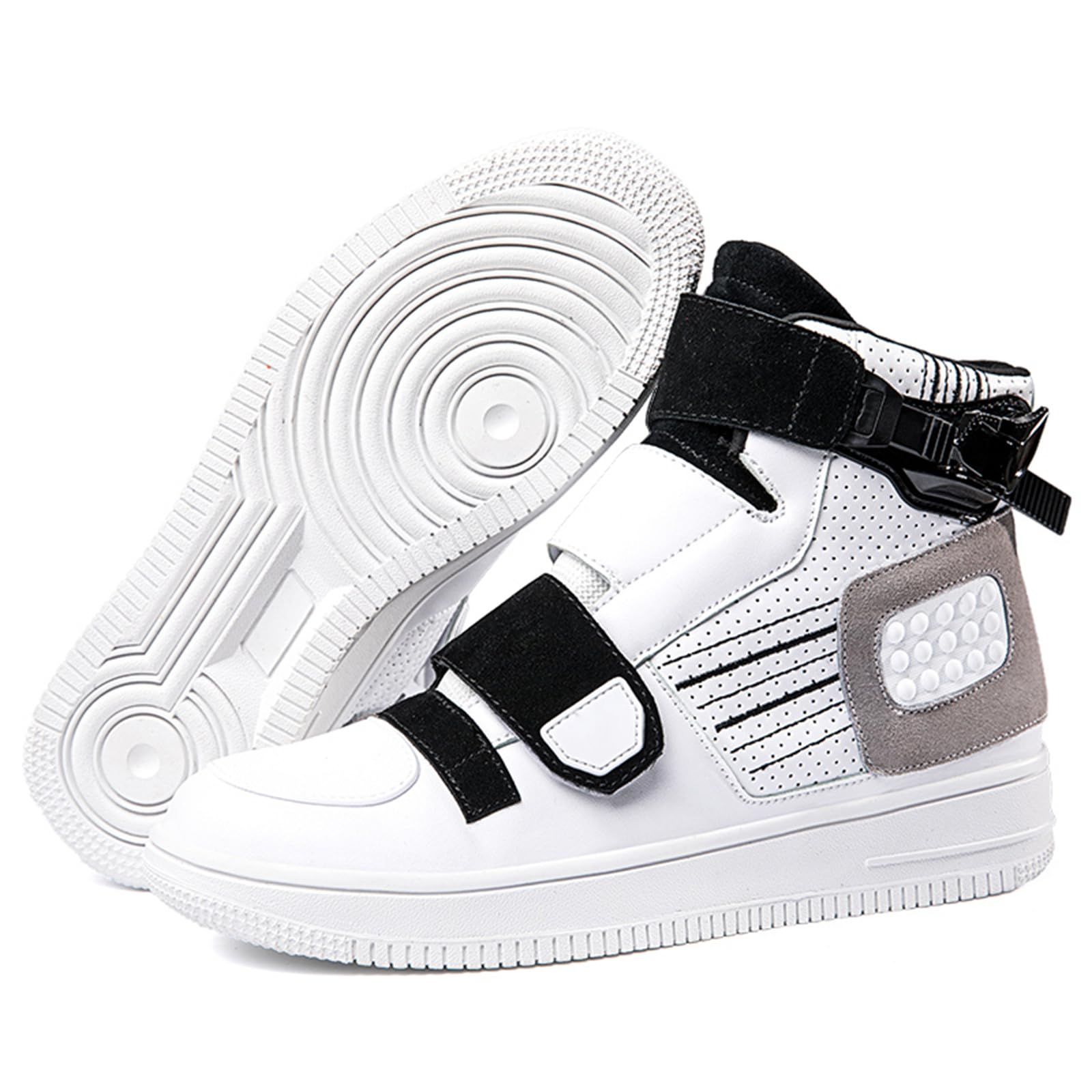 Scarpe da Moto da Uomo Stivali da Moto da Strada Leggeri Fibbia Antiscivolo con Supporto per Caviglia Scarpe da Equitazione da Motocross