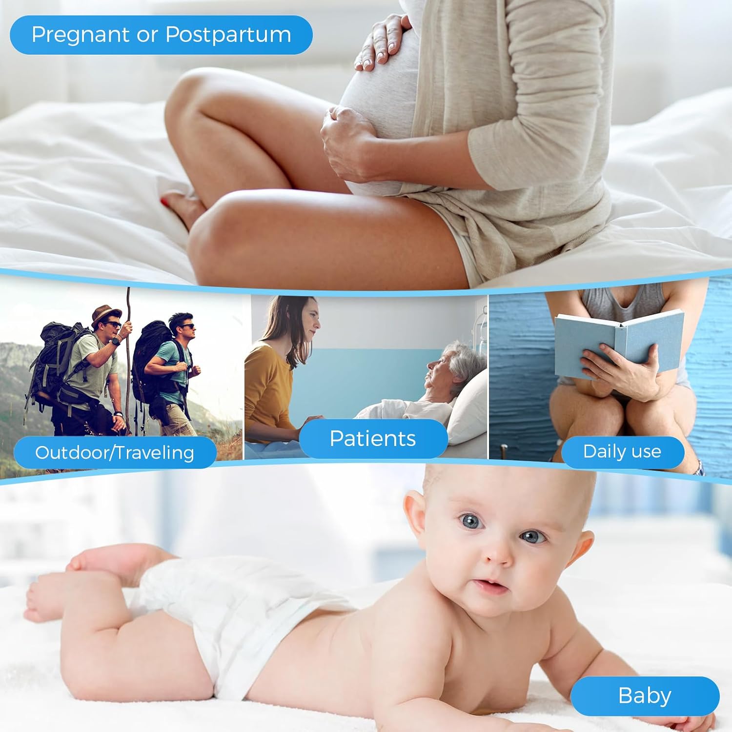 HEYAXA Portable Bidet with High Pressure , Rechargeable Travel Bidet for Men,Baby & Women, Handheld Sprayer for Personal Hygiene, Baby Care, Soothing Postpartum and Hemorrhoid Relief
