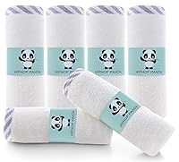 Vista 27 de HIPHOP PANDA Toallitas para bebé, rayón hecho de bambú - 2 capas ultra suaves y absorbentes, toallita facial de baño para recién nacidos - toallitas