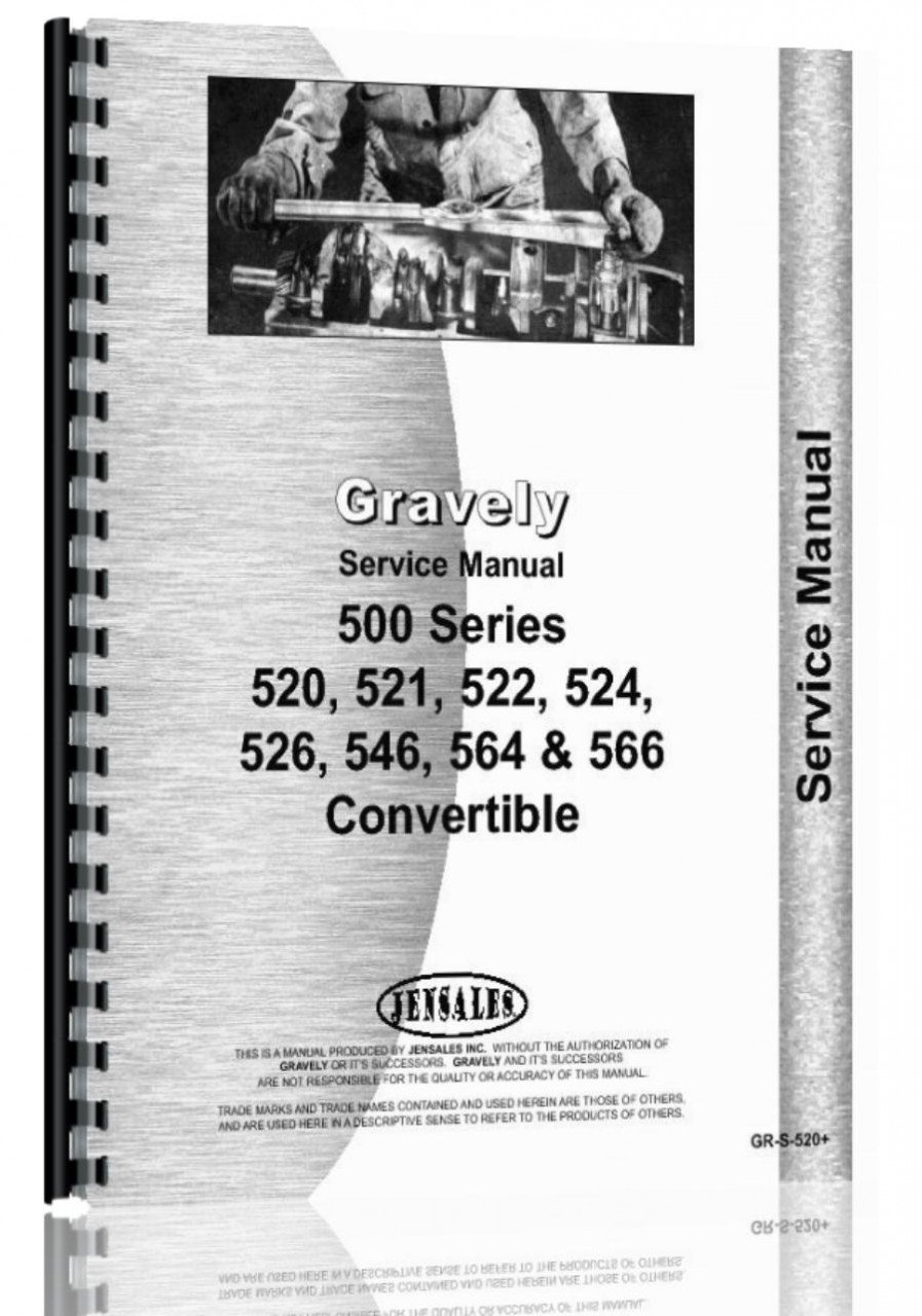 Cover of the Gravely Convertible Walk Behind Mower Service Manual.