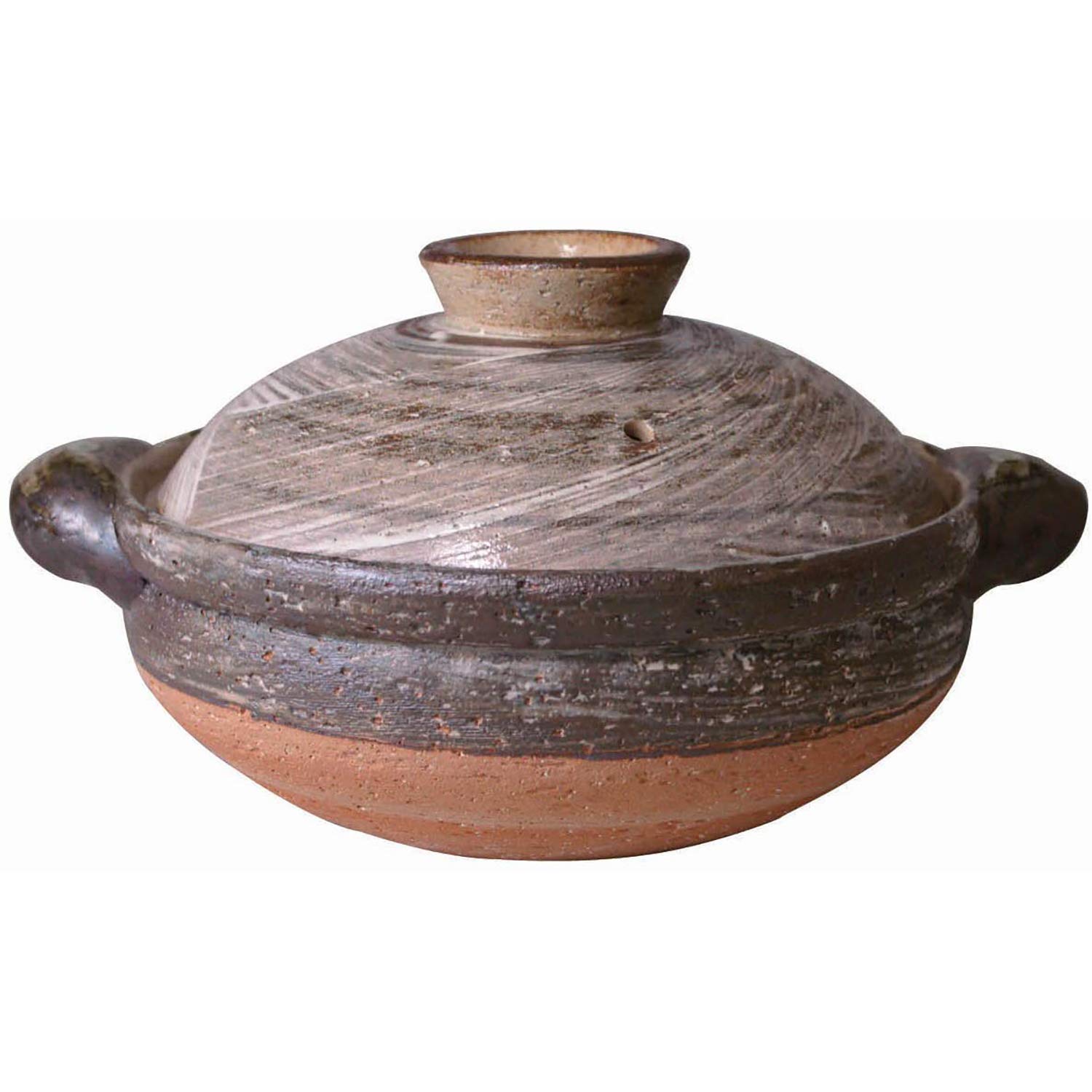 Amazon.co.jp: 長谷製陶 長谷園 伊賀土鍋 刷毛目 大(3-5人用) 直