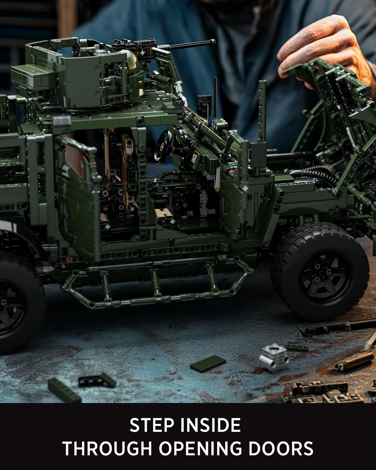 Nifeliz M-ATV Set di Costruzioni di Auto Militare per Adulti, Modellino di Veicolo Tattico Blindato da Costruire, Collezionabile Militare per Appassionati di Militaria (3.489 pezzi, NF10341)