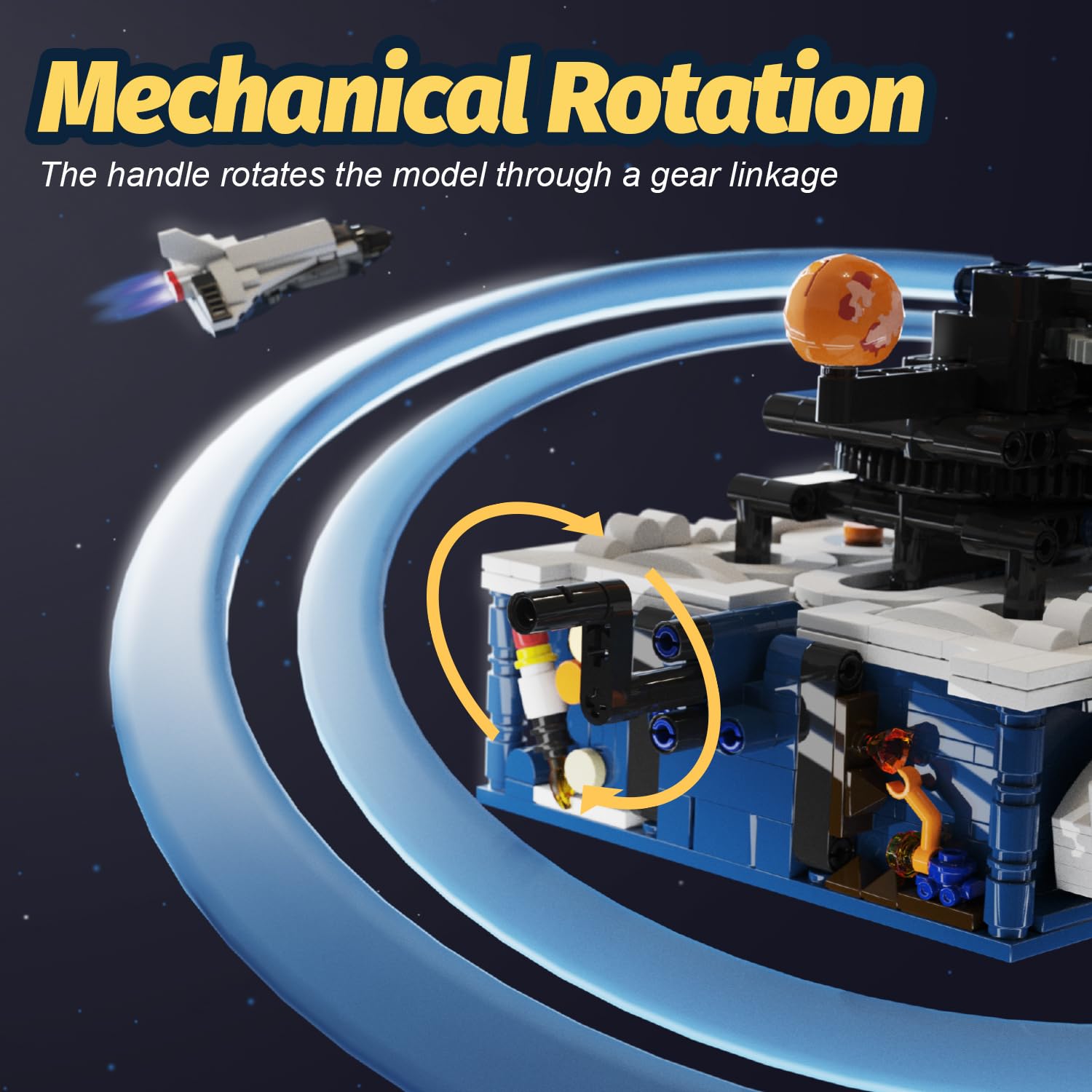 Solar System Building Sets，Compatible with Lego Space, Rotatable Planet Toys for Boys Age 8-12 with 9 Planets & Rocket Sets,Solar System for Kids,Gifts for Boys & Girls Age 8-14 Years Old，775 PCS