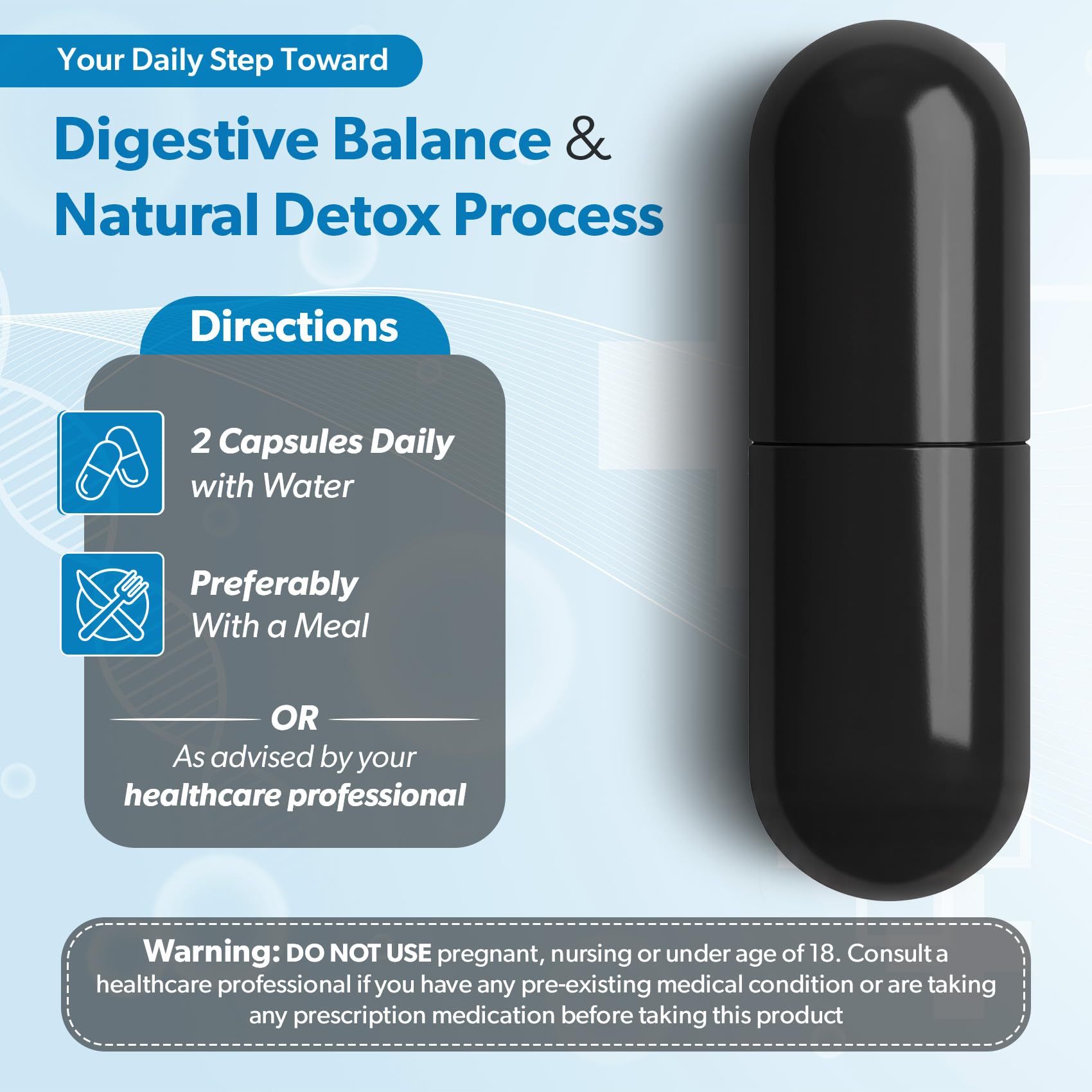 Activated Charcoal Capsules 1200mg, Support Digestive Comfort, 60 Capsules — Amazon image 4