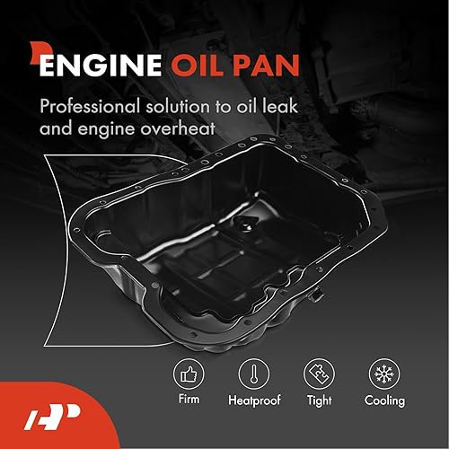 Miniatura 2 de A-Premium Cárter de aceite de motor con tapón de drenaje compatible con Hyundai Santa Fe 2010-2020 Santa Fe Sport 2013-2018 Sonata 2006-2019 Tucson