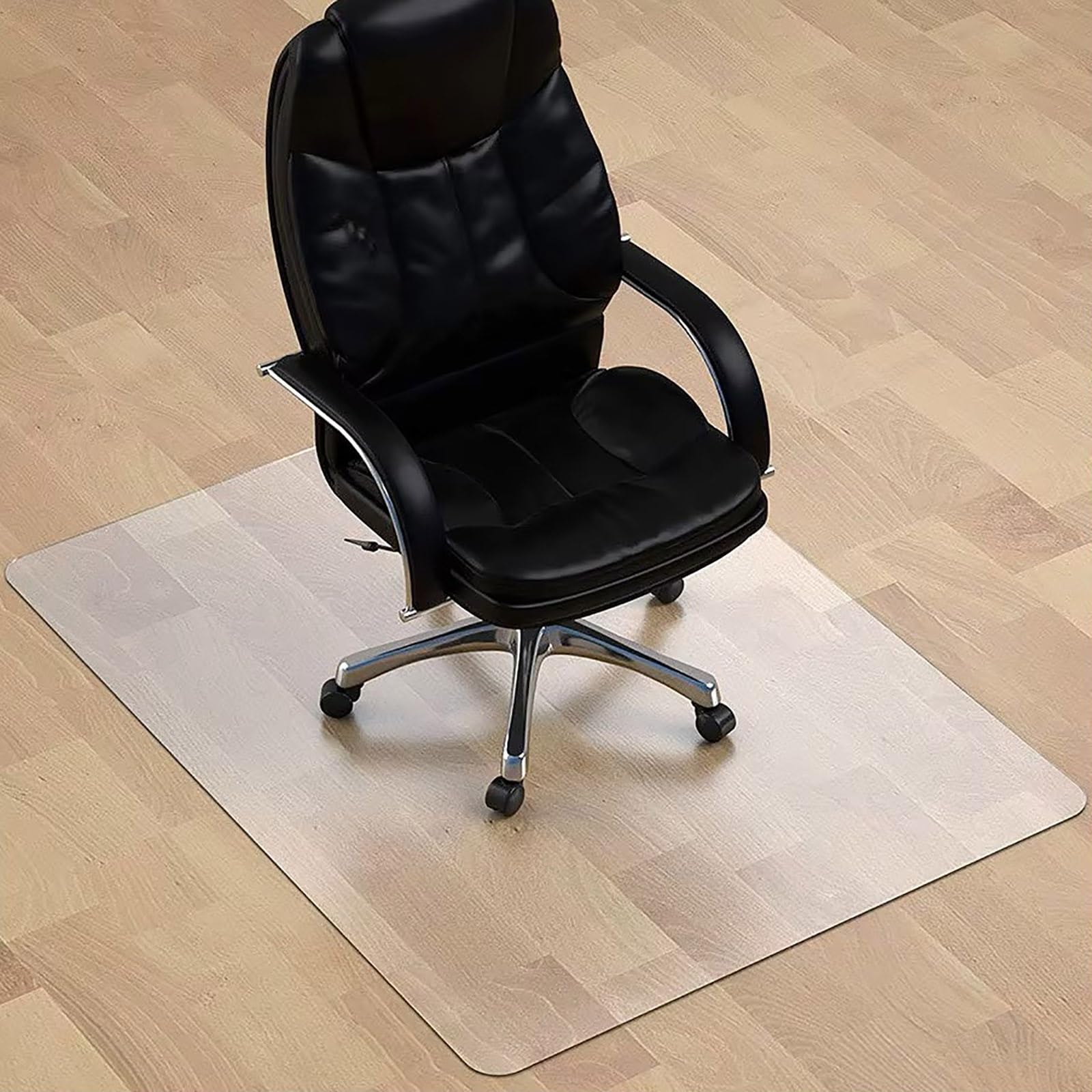 1 5mm Thick Office Chair Mat for Hardwood Floor Clear Floor Protector Mats for Home PVC Plastic Table
