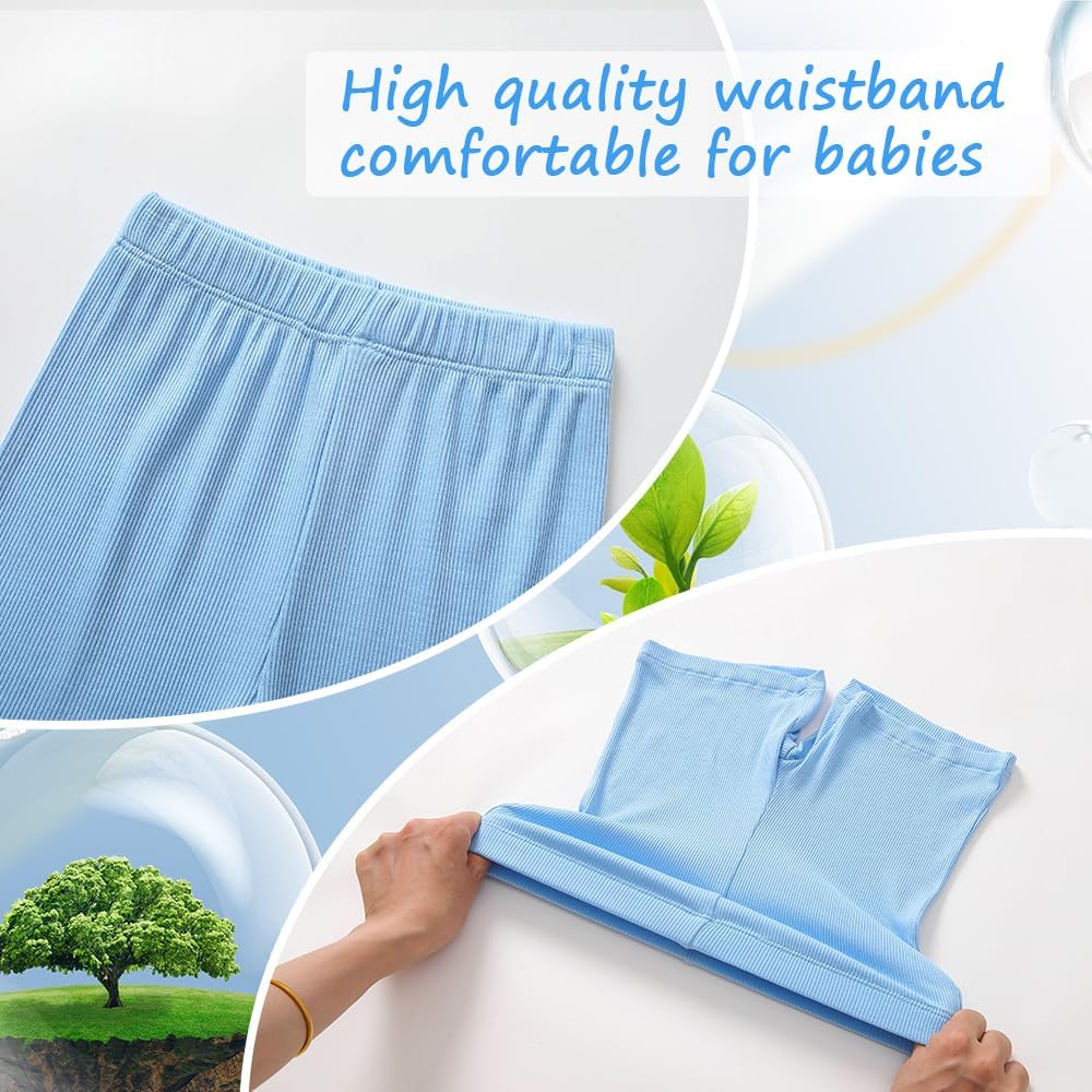 Zanie Kids Baby Toddler Pajamas Set Short Kids Summer Sleepwear Snug Fit Viscose Pjs Girls Boys - Image 5