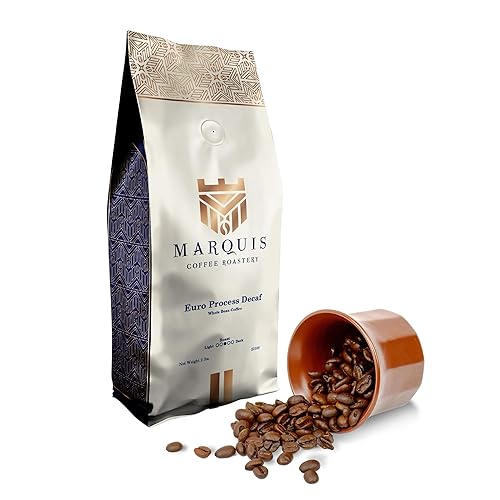 Miniatura 8 de Marquis - Granos de café descafeinado Europrocesados, ricos granos de café puramente colombianos, café descafeinado fresco con un aroma embriagador,