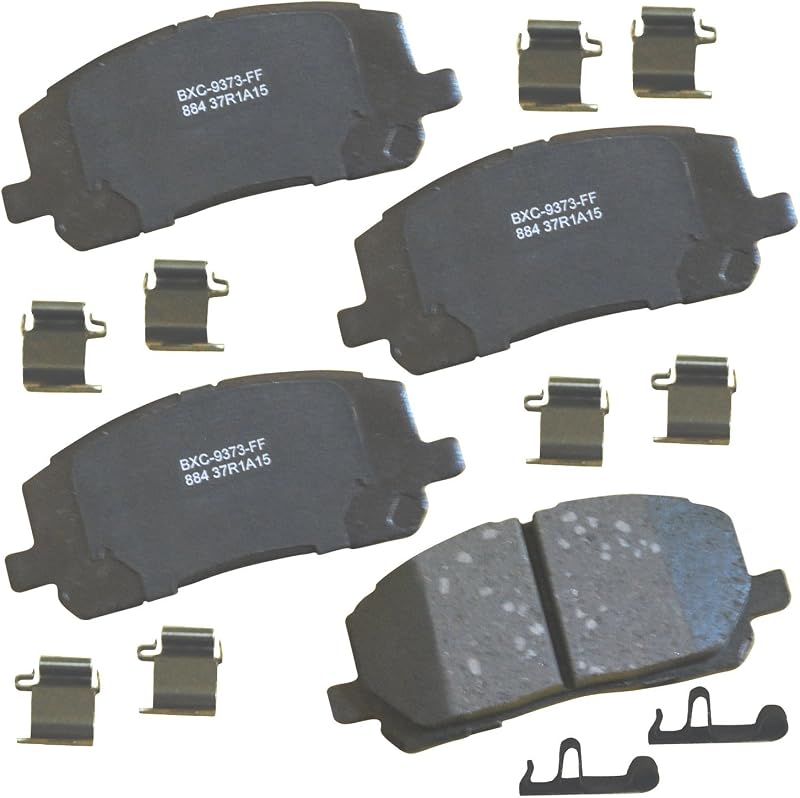 Pastilhas de freio dianteiras cerâmicas Bendix Premium SBC884 para Toyota Highlander 2001 a 2007 – 1 conjunto