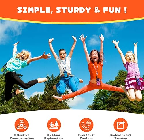 Miniatura 3 de Wishouse Walkie Talkies recargables para niños y adultos de largo alcance, regalo de cumpleaños de Navidad para niños y niñas de 3, 4, 5, 6, 7, 8,