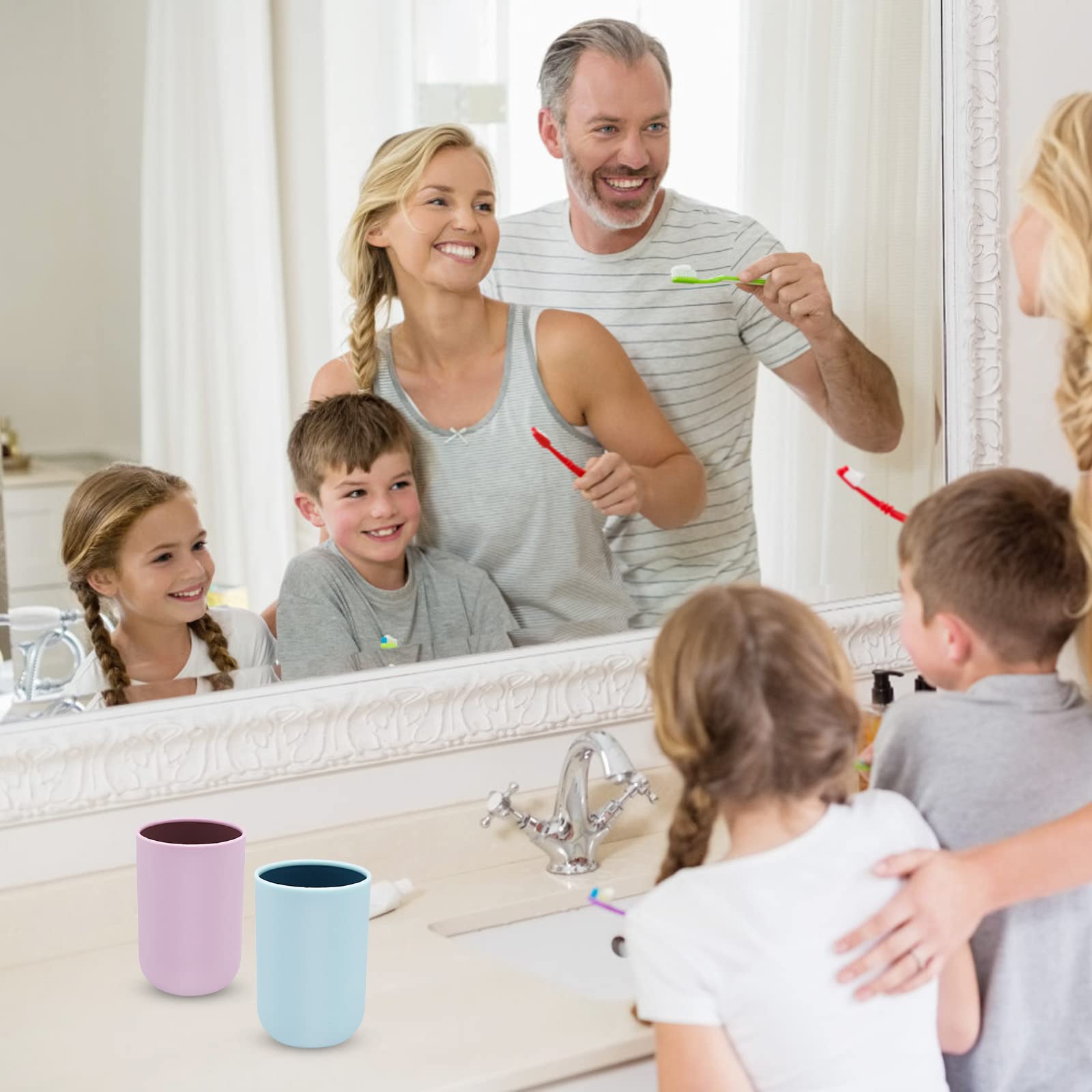 2 Tazze Portaspazzolini Per Bagno - Bianco E Nero - Con Scritta 'Good Morning' - Ideale Per Coppie